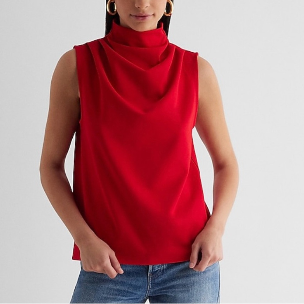NWOT EXPRESS Skimming Draped Mock Neck Tank